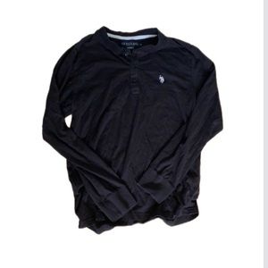 US Polo Black Long Sleeve Shirt sz sm